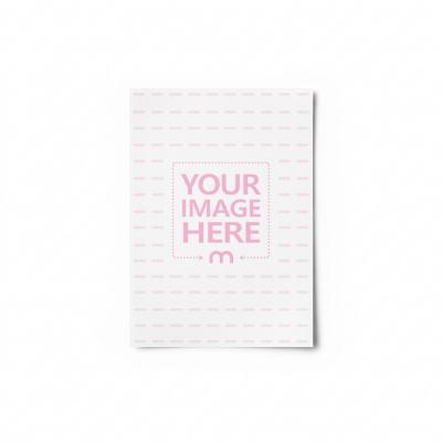 A4 Paper Mockup Top View Isolated Background