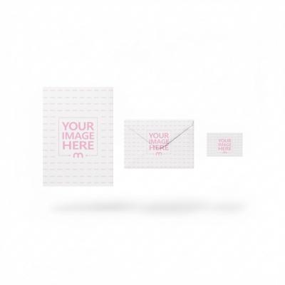 Stationary Mockup Floating in Isolated Background