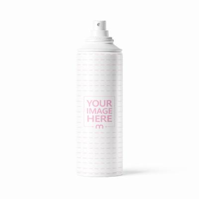 Spray Can Mockup with White Nozzle on Light Background