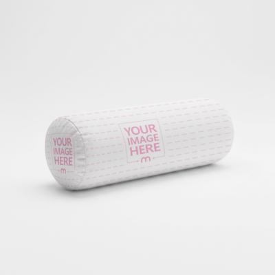 Cylindrical Yoga Bolster Mockup on Light Background