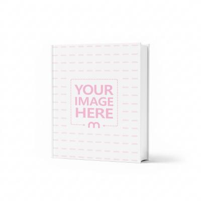 Hardcover Book Mockup Standing on Light Background