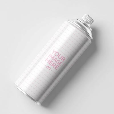 Aerosol Can Label Mockup on Isolated Background