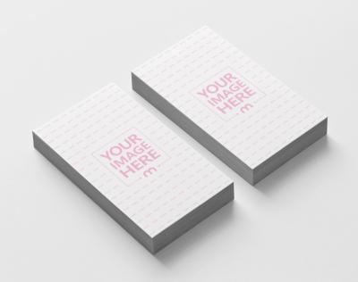 Two Stacks of Vertical Business Cards Mockup for Brand Identity