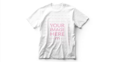 T-Shirt Mockup Flat Lay for Apparel Branding Showcases