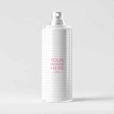Spray Can Mockup with Nozzle on Isolated Background