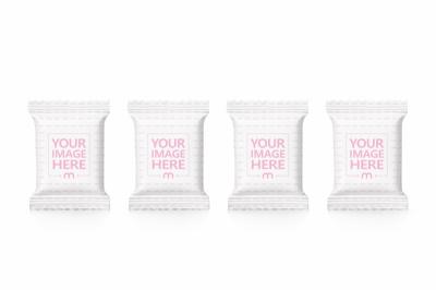 Snack Bar Wrapper Mockup Set for Minimal Packaging