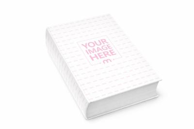 Large Hardcover Book Mockup on White Background