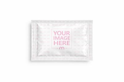 Rectangular Sachet Packet Mockup Top View