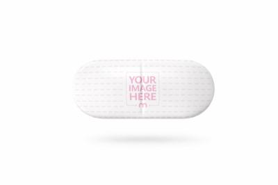 White Pill Tablet Mockup for Medical and Pharma Brands