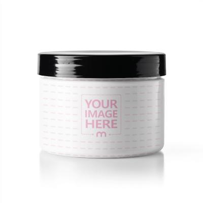 Cosmetic Jar PSD Mockup with Black Lid for Skincare Branding
