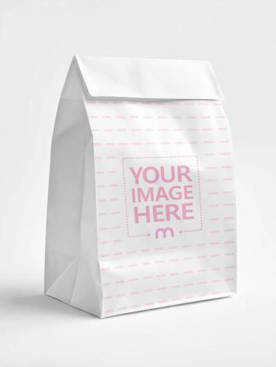 Paper Bag Mockup Side View for Minimalist Packaging