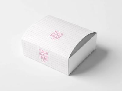 Curved Lid Rectangular Box Mockup for Clean Packaging
