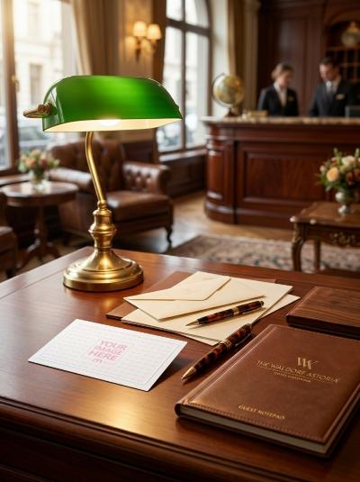 Desk Stationery Mockup Generator Angled View