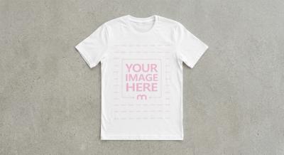 Classic Crewneck T-Shirt Mockup Flat Lay for Streetwear