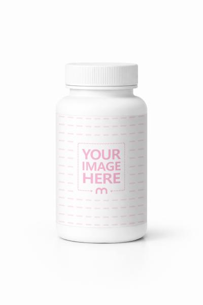 Plastic Vitamin Bottle Mockup for Wellness Products