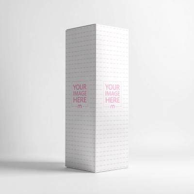 Slender Vertical Product Box Mockup in Isolated Background