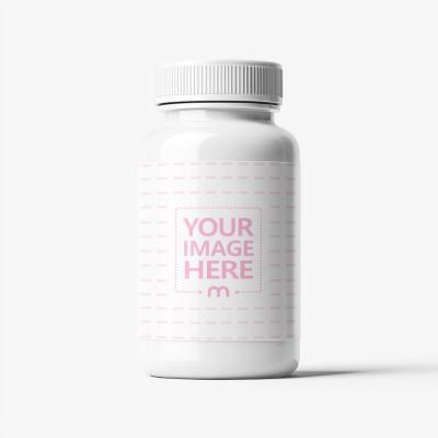 Glossy Vitamin Bottle Mockup in Isolated Background