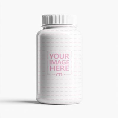 Supplement Jar PSD Mockup with Screw Lid