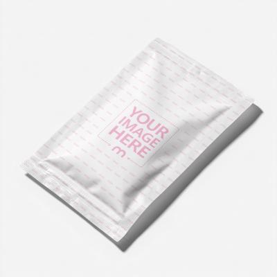 Rectangular Glossy Sachet Mockup in Isolated Background