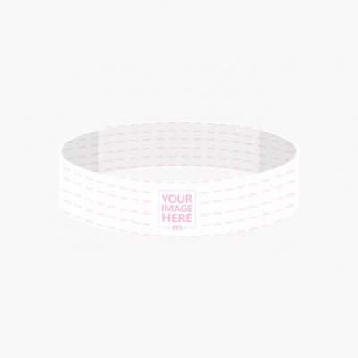 Silicone Wristband Mockup on Neutral Gray Background