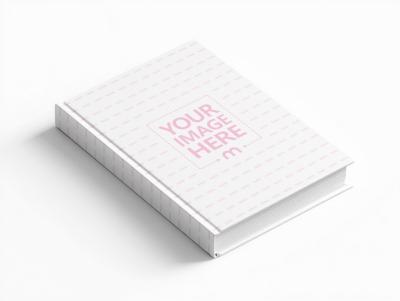 Perspective Hardcover Book Mockup on Isolated Background