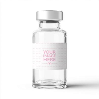 Medical Glass Vial Mockup on Isolated Background