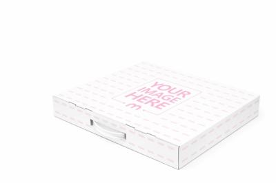 Closed Laptop Box Mockup Angled View on Isolated Background