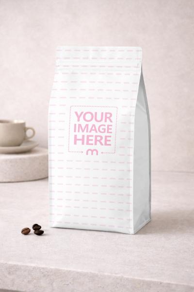 1kg Coffee Pouch Mockup | Realistic Coffee Packaging Template