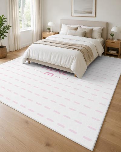 Bedroom Rug Mockup with Customizable Design