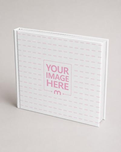 Landscape Hardcover Book Mockup with Customizable Cover