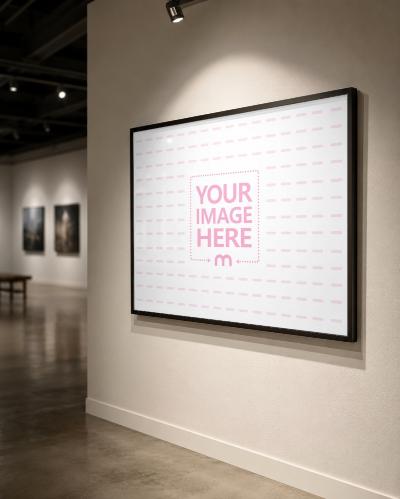 Landscape Gallery Frame Mockup with Customizable Artwork