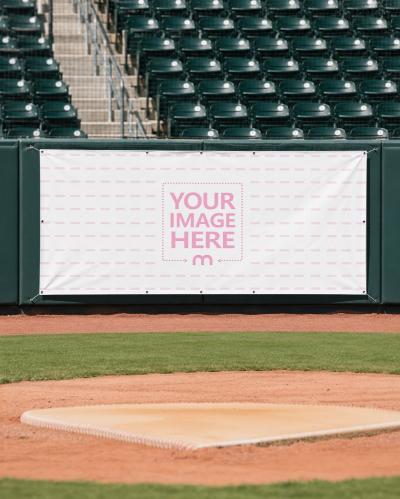 Baseball Field Banner Mockup with Customizable Design