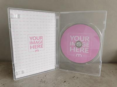 Open DVD Case Mockup Standing Inner Cover & Disc Design