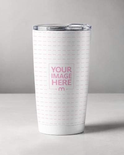 Travel Tumbler Mockup Generator Customizable Full Wrap