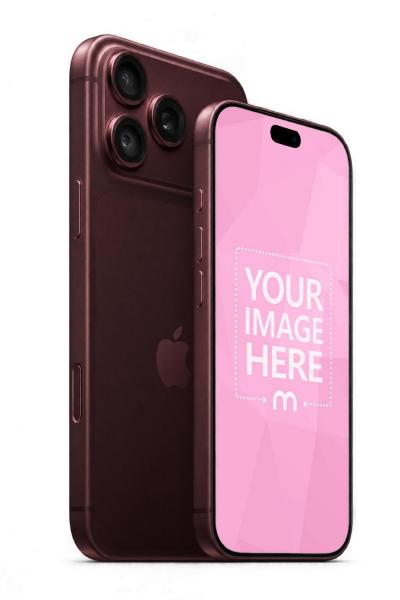 iPhone 18 Pro & Pro Max Mockup Custom Color & Editable Screen