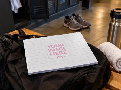 A5 Landscape Catalogue Gym Mockup PSD