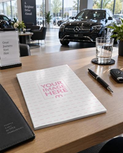 Mercedes Dealership Catalogue Mockup PSD