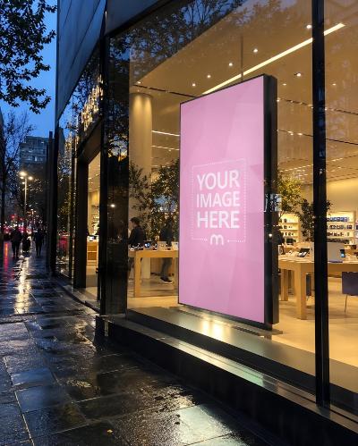 High Resolution Storefront Billboard Mockup Generator